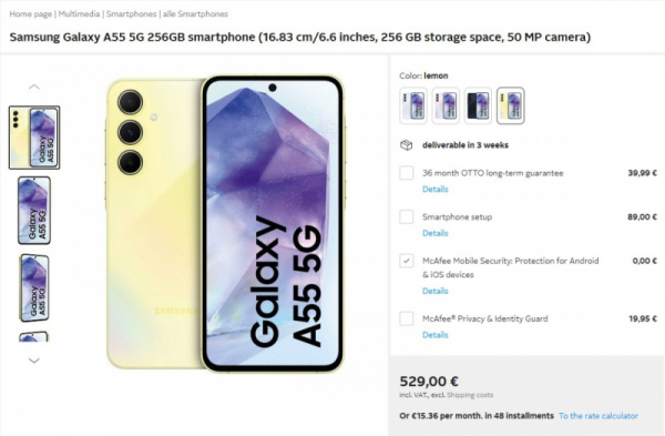 Samsung Galaxy A55 и Galaxy A35 начали продаваться раньше анонса — от 380 до 530 евро