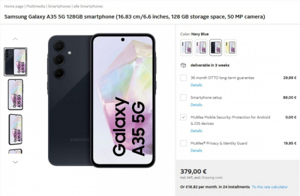 Samsung Galaxy A55 и Galaxy A35 начали продаваться раньше анонса — от 380 до 530 евро